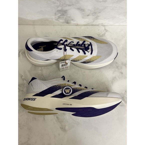 Adidas Adizero Evo SL Washington Huskies PE Running Shoes JH6206 Men\'s Size 13